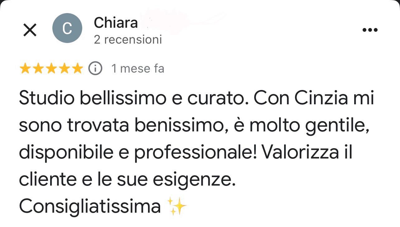 Testimonianza soddisfazione cliente Cinzia PMU